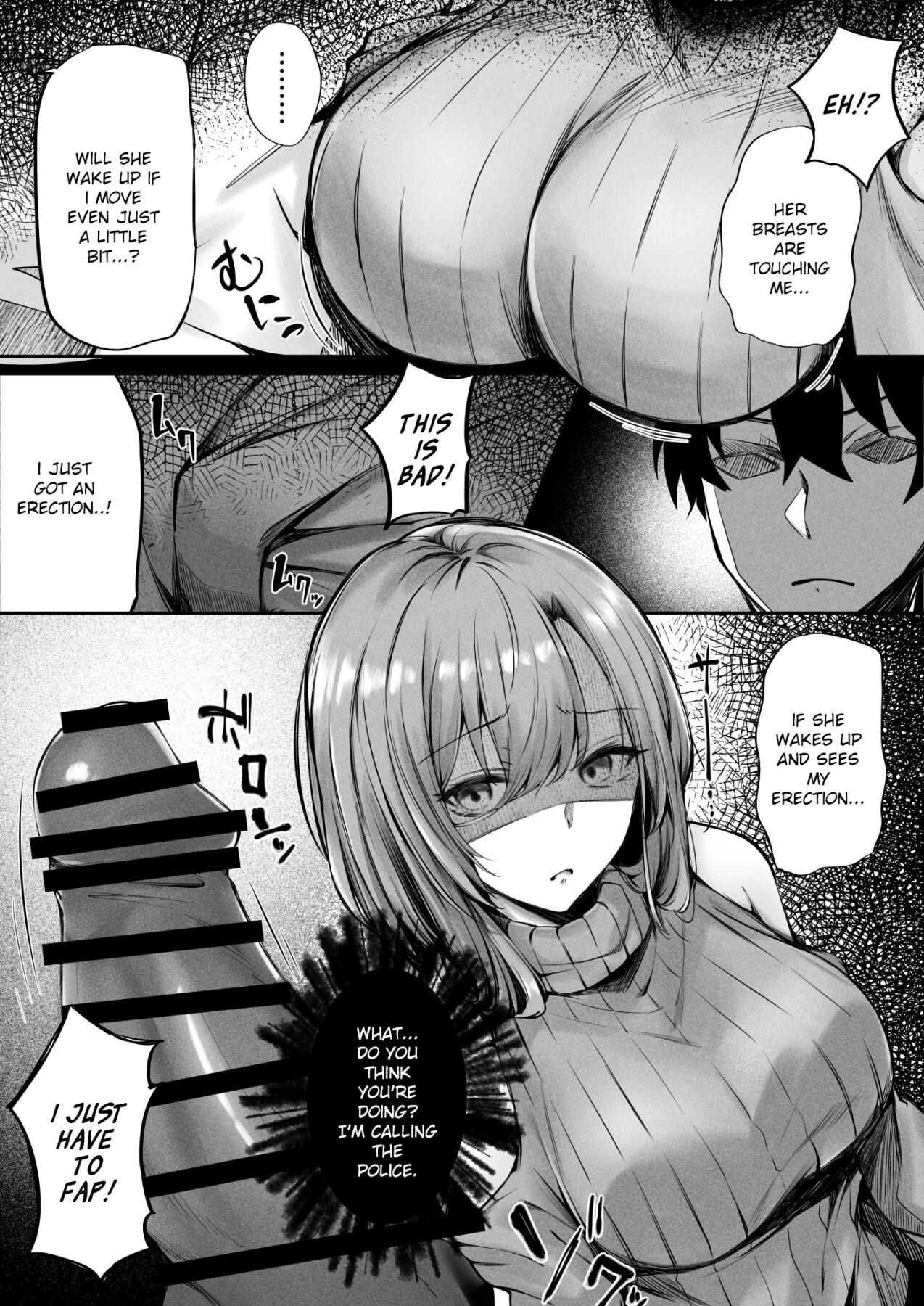 Hentai Manga Comic-The Lady Next To Me Was Too Lewd I Masturbated And She Secretly Helped Me Out-Read-7